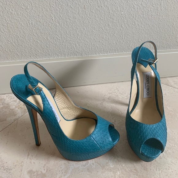 Jimmy Choo peep toe sling back heels - Picture 1 of 6